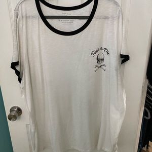 White Logo Tee